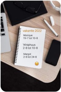 vakantie 2022 kapsalon Kniphuus Zutphen